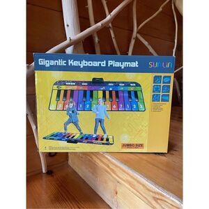 6 ft. Floor Piano Mat for Kids & Toddlers, Giant Piano Rainbow Mat